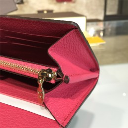 Replica Louis Vuitton Brown Monogram Fuchsia Interior Pallas Wallet