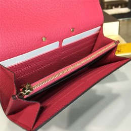 Replica Louis Vuitton Brown Monogram Fuchsia Interior Pallas Wallet