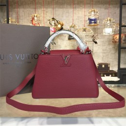 Replica Louis Vuitton Burgundy Capucines BB