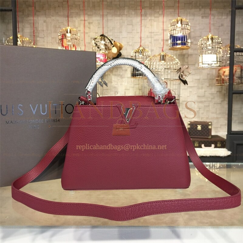 Replica Louis Vuitton Burgundy Capucines BB