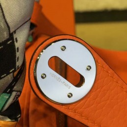 Replica Hermes Orange Lindy 26 Bag Twilly Handle