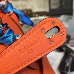 Replica Hermes Orange Lindy 26 Bag Twilly Handle