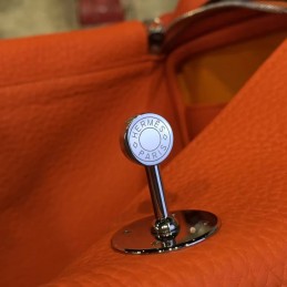 Replica Hermes Orange Lindy 26 Bag Twilly Handle