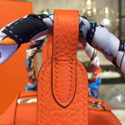 Replica Hermes Orange Lindy 26 Bag Twilly Handle