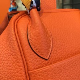 Replica Hermes Orange Lindy 26 Bag Twilly Handle