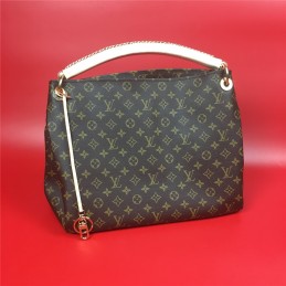 Replica Louis Vuitton Brown Monogram Beige Handle Artsy GM