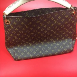 Replica Louis Vuitton Brown Monogram Beige Handle Artsy GM