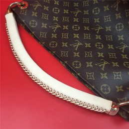Replica Louis Vuitton Brown Monogram Beige Handle Artsy GM