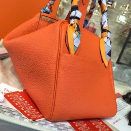 Replica Hermes Orange Lindy 26 Bag Twilly Handle