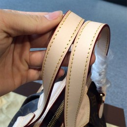 Replica Louis Vuitton Brown Monogram Beige Trim Palermo PM