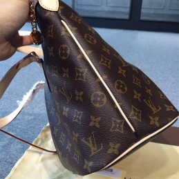 Replica Louis Vuitton Brown Monogram Beige Trim Palermo PM