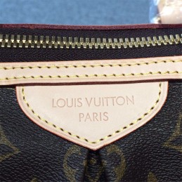 Replica Louis Vuitton Brown Monogram Beige Trim Palermo PM