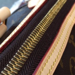 Replica Louis Vuitton Brown Monogram Beige Trim Palermo PM