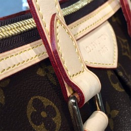 Replica Louis Vuitton Brown Monogram Beige Trim Palermo PM