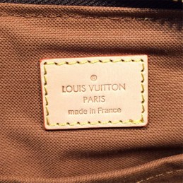 Replica Louis Vuitton Brown Monogram Beige Trim Palermo PM