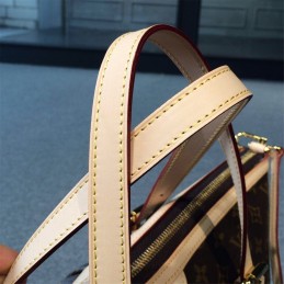 Replica Louis Vuitton Brown Monogram Beige Trim Palermo GM