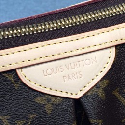 Replica Louis Vuitton Brown Monogram Beige Trim Palermo GM