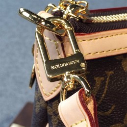 Replica Louis Vuitton Brown Monogram Beige Trim Palermo GM