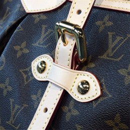 Replica Louis Vuitton Brown Monogram Beige Trim Palermo GM