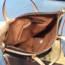 Replica Louis Vuitton Brown Monogram Beige Trim Palermo GM