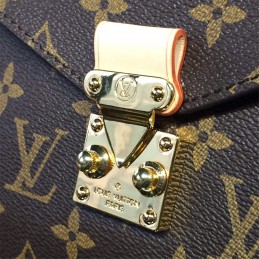 Replica Louis Vuitton Brown Monogram Metis Hobo