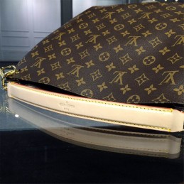 Replica Louis Vuitton Brown Monogram Metis Hobo
