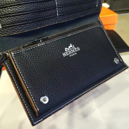 Replica Hermes Black H Long Wallet
