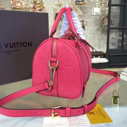 Replica Louis Vuitton Bright Pink Embossed Monogram Speedy 25