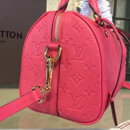 Replica Louis Vuitton Bright Pink Embossed Monogram Speedy 25