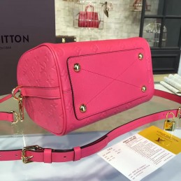 Replica Louis Vuitton Bright Pink Embossed Monogram Speedy 25