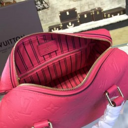 Replica Louis Vuitton Bright Pink Embossed Monogram Speedy 25