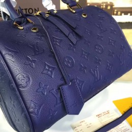 Replica Louis Vuitton Navy Blue Embossed Monogram Speedy 25