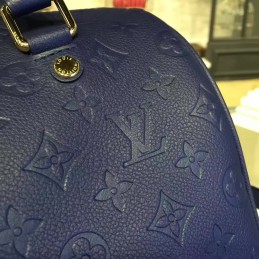 Replica Louis Vuitton Navy Blue Embossed Monogram Speedy 25