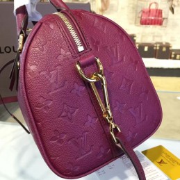Replica Louis Vuitton Burgundy Embossed Monogram Speedy 25 - Style 2