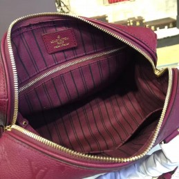 Replica Louis Vuitton Burgundy Embossed Monogram Speedy 25 - Style 2