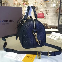 Replica Louis Vuitton Black Embossed Monogram Speedy 25