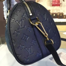 Replica Louis Vuitton Black Embossed Monogram Speedy 25