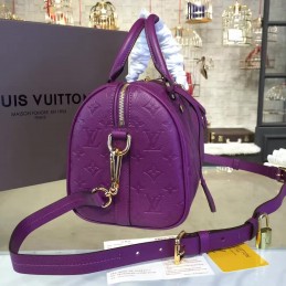 Replica Louis Vuitton Purple Embossed Monogram Speedy 25