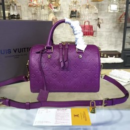 Replica Louis Vuitton Purple Embossed Monogram Speedy 25