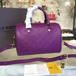 Replica Louis Vuitton Purple Embossed Monogram Speedy 25