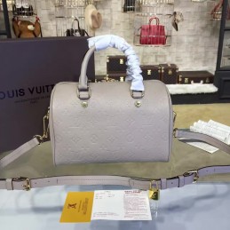Replica Louis Vuitton Taupe Embossed Monogram Speedy 25