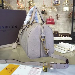 Replica Louis Vuitton Taupe Embossed Monogram Speedy 25