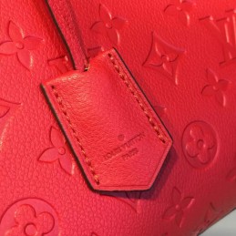 Replica Louis Vuitton Red Embossed Monogram Montaigne MM - Style 2