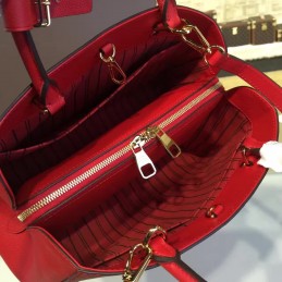 Replica Louis Vuitton Red Embossed Monogram Montaigne MM - Style 2