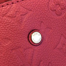 Replica Louis Vuitton Coral Pink Embossed Monogram Montaigne MM with Grained Finish