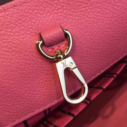 Replica Louis Vuitton Coral Pink Embossed Monogram Montaigne MM with Grained Finish