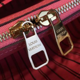 Replica Louis Vuitton Coral Pink Embossed Monogram Montaigne MM with Grained Finish