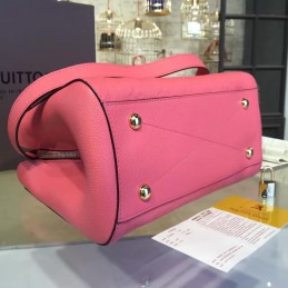 Replica Louis Vuitton Coral Pink Embossed Monogram Montaigne MM with Grained Finish