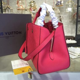 Replica Louis Vuitton Bright Red Embossed Monogram Montaigne MM