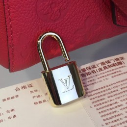 Replica Louis Vuitton Bright Red Embossed Monogram Montaigne MM